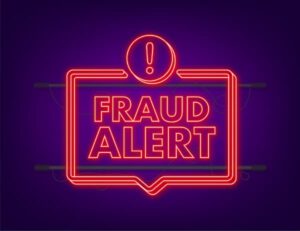 "Fraud Alert" in neon Farben